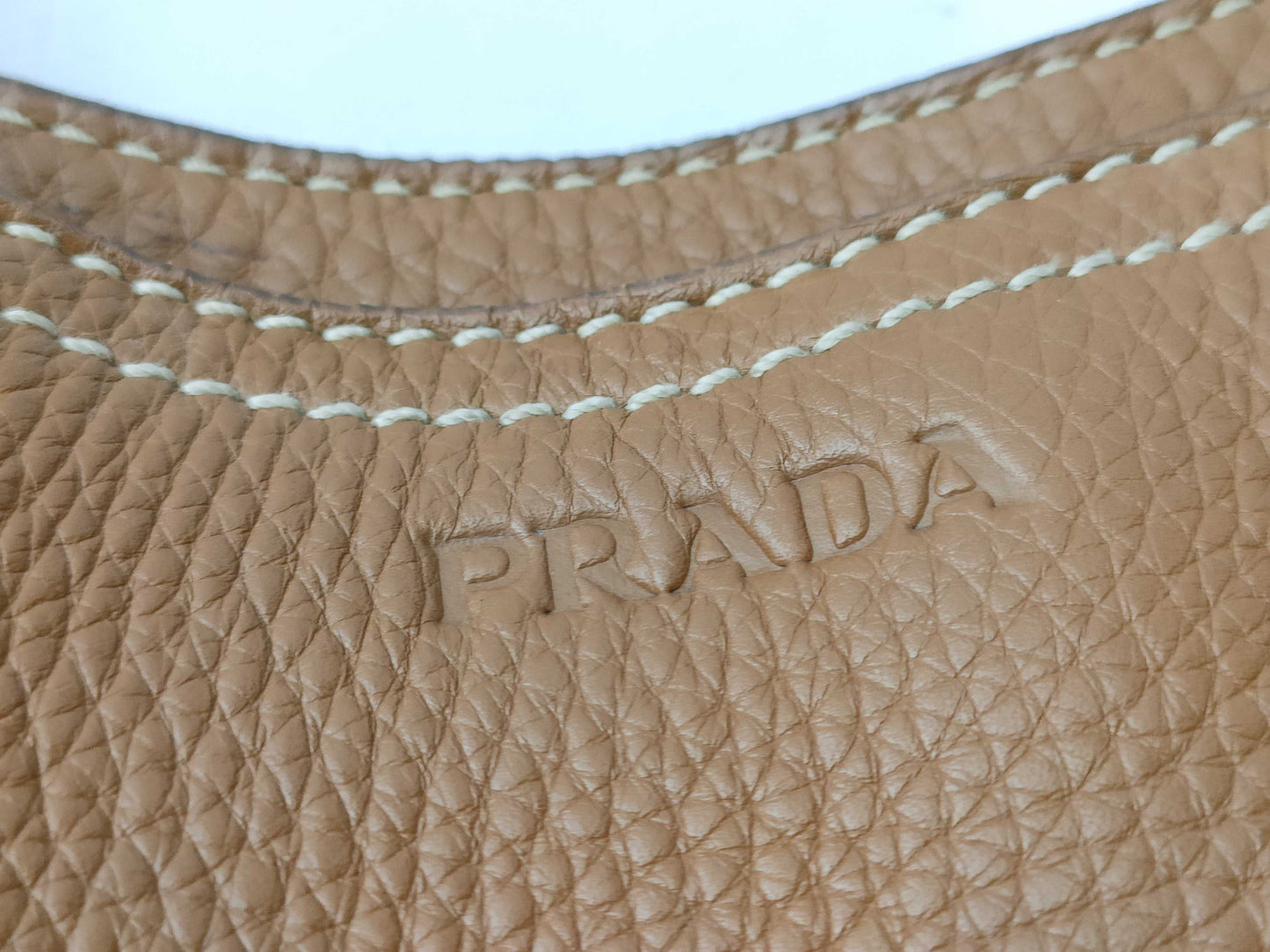 PRADA All Leather Handbag Brown Handbag