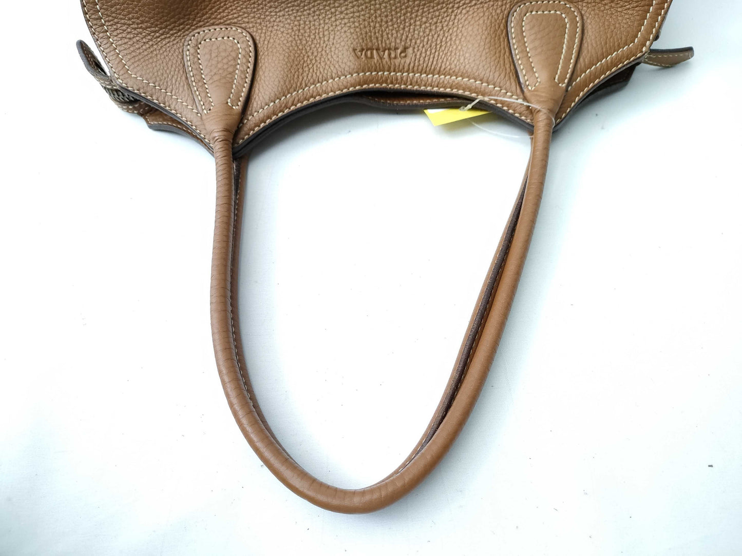 PRADA All Leather Handbag Brown Handbag