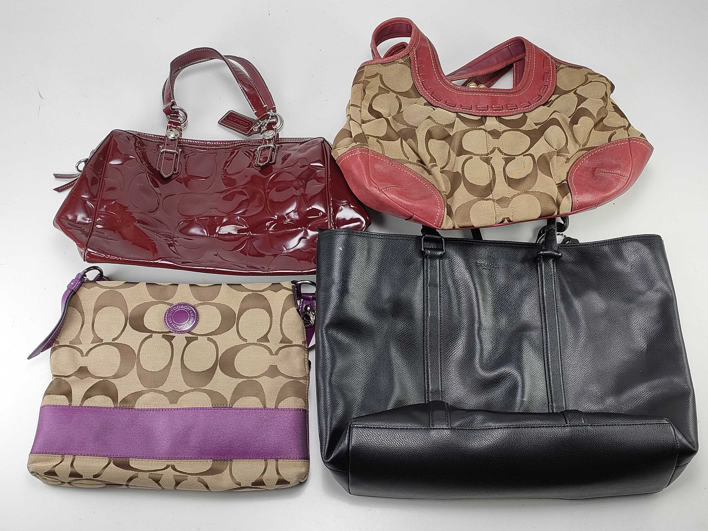COACH Signature/Enamel/Bag*4 Handbag