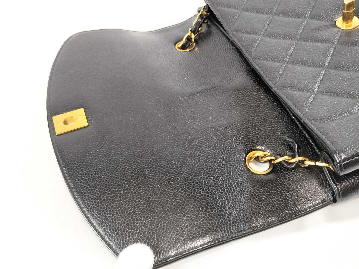 CHANEL Caviar Skin Diana Chain Shoulder Bag