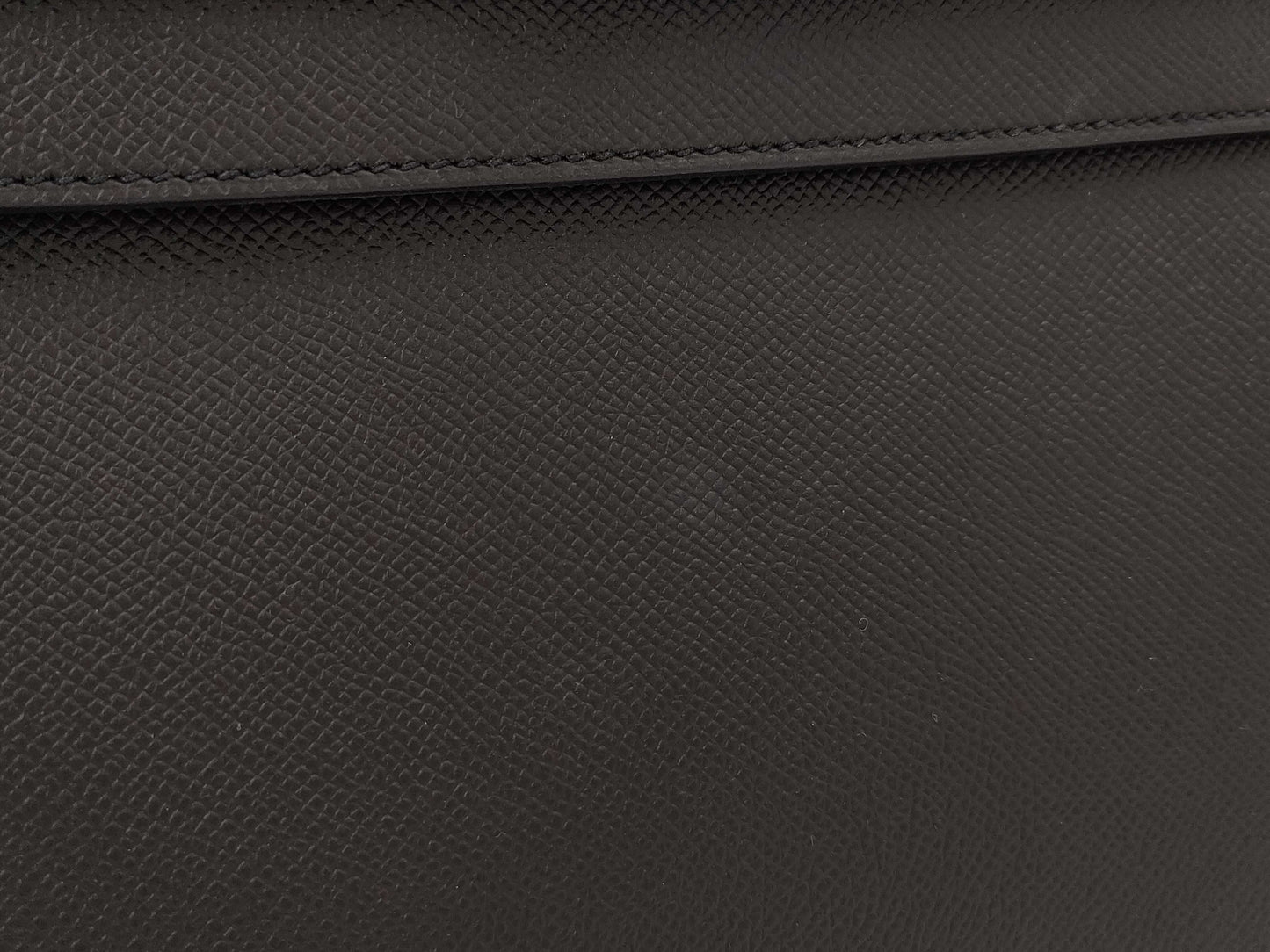 HERMES Kelly 28 Epsom Black Silver Hardware Y Stamp Handbag