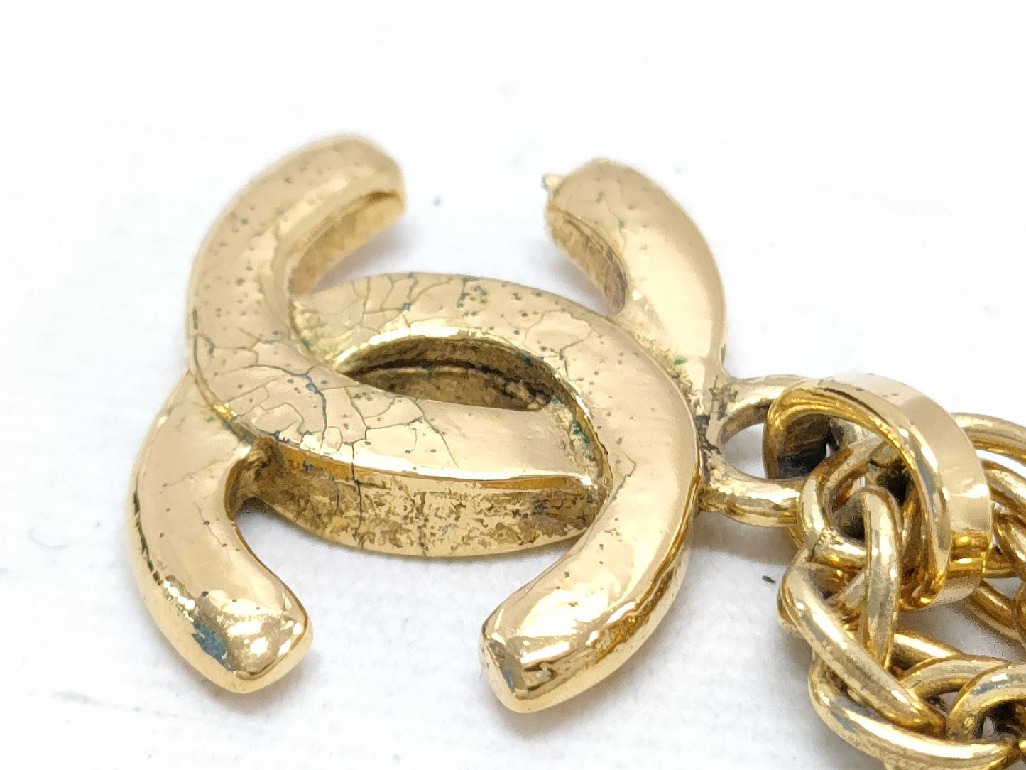 CHANEL Coco Mark Vintage Double Chain Necklace