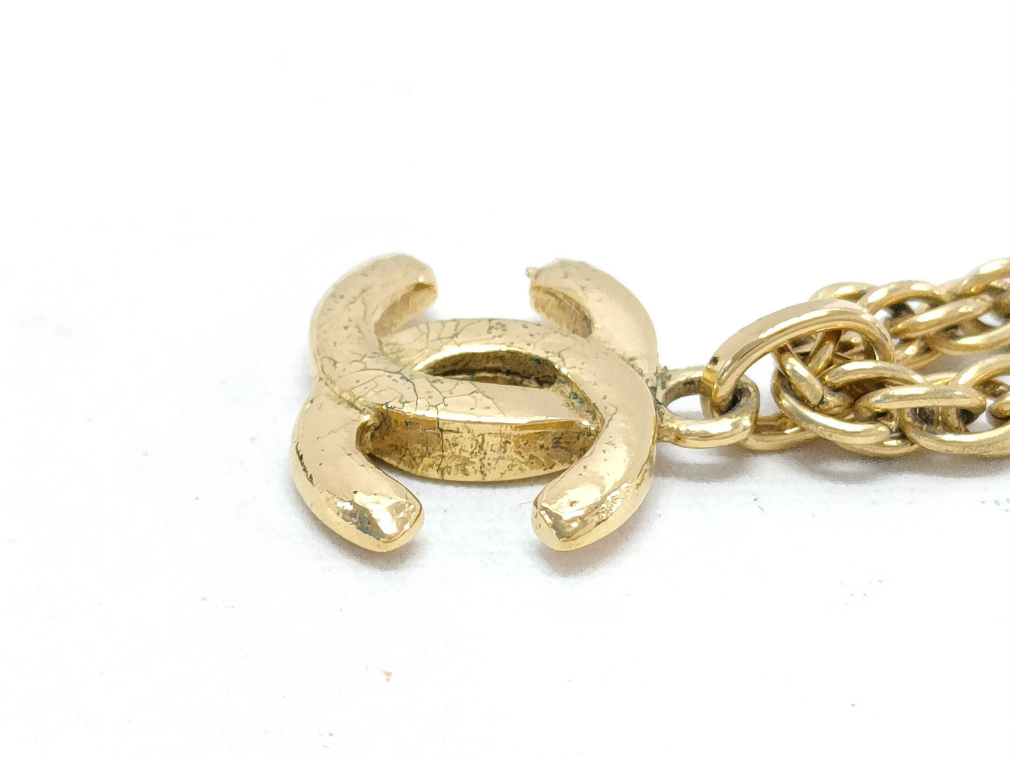 CHANEL Coco Mark Vintage Double Chain Necklace