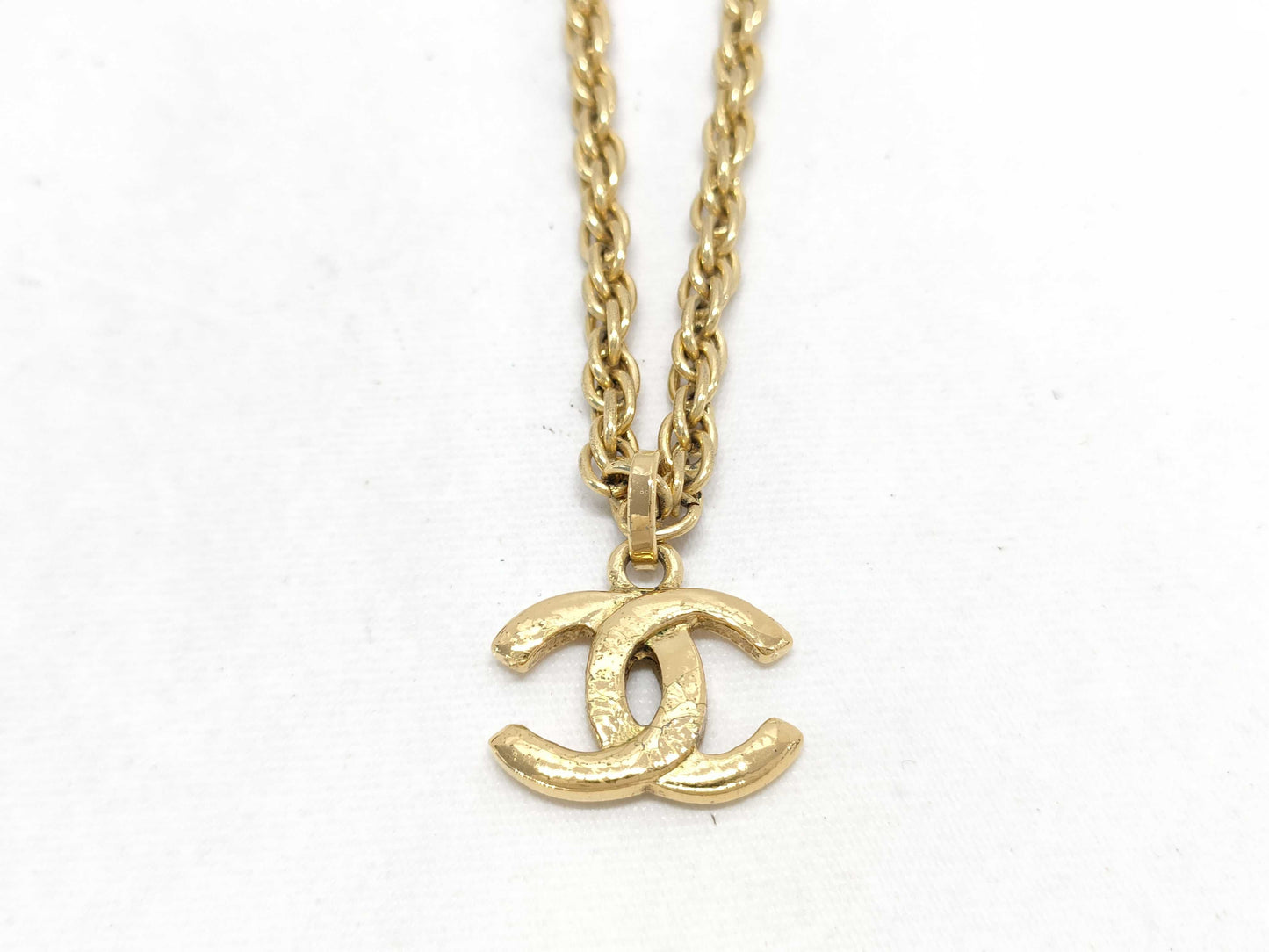 CHANEL Coco Mark Vintage Double Chain Necklace