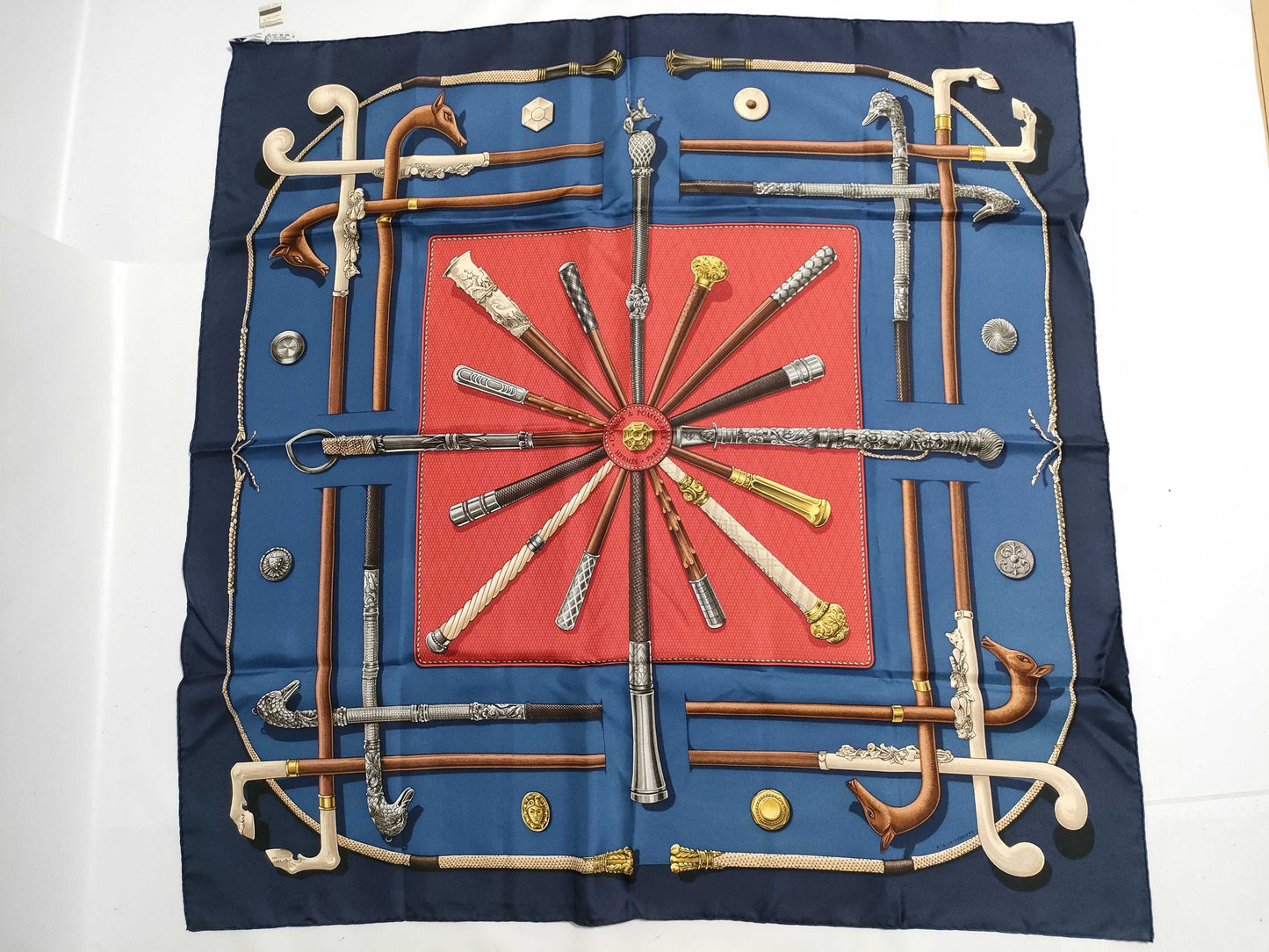 HERMES Carre Walking Stick Scarf