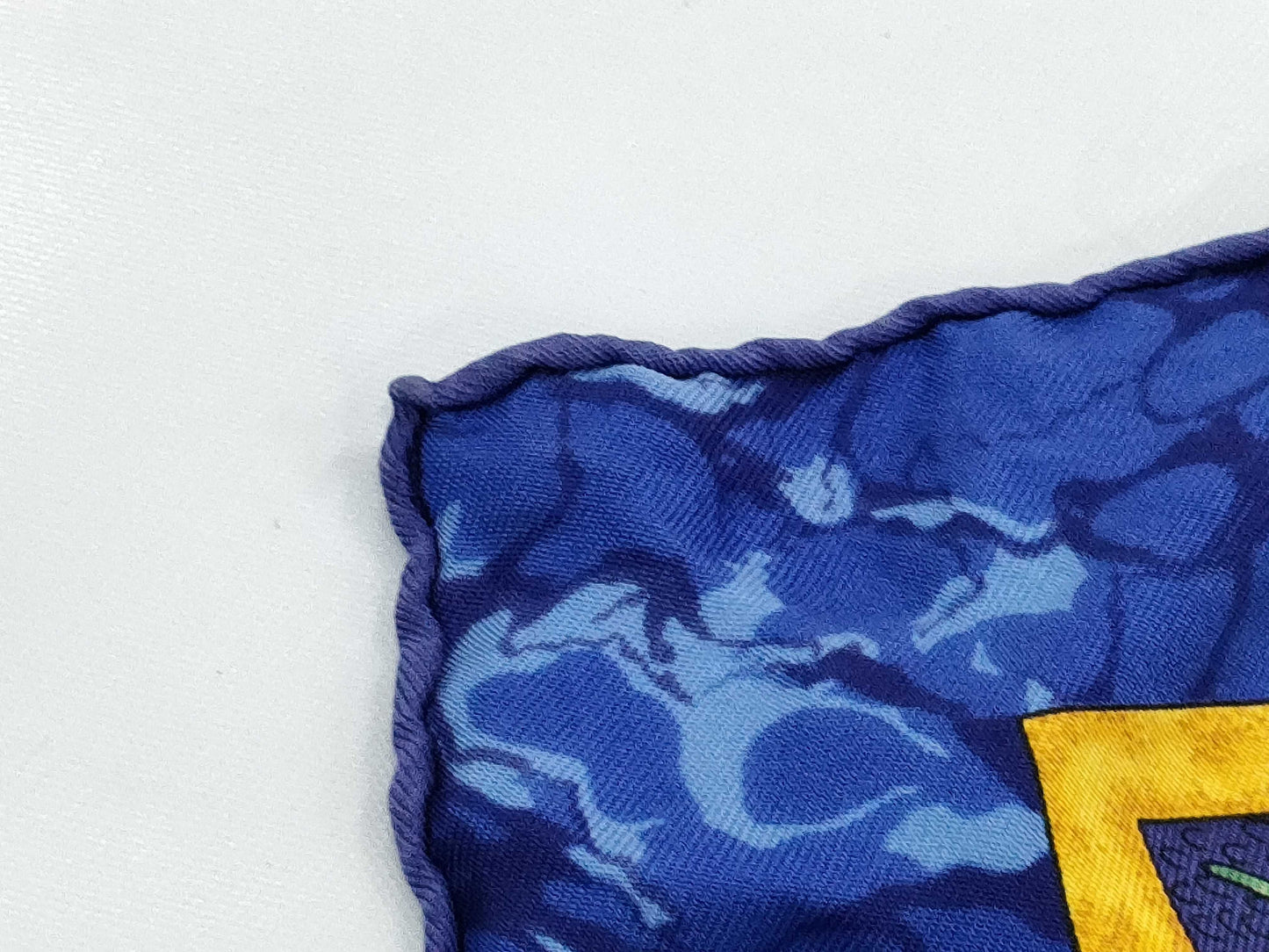 HERMES Carre Blue Scarf
