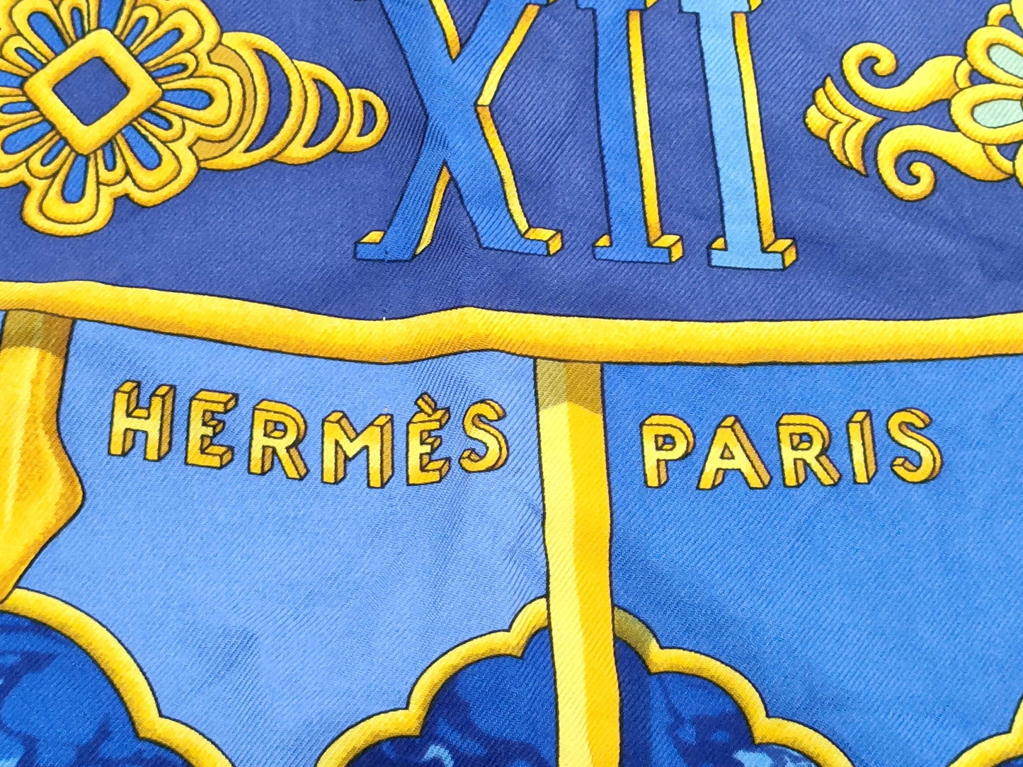 HERMES Carre Blue Scarf