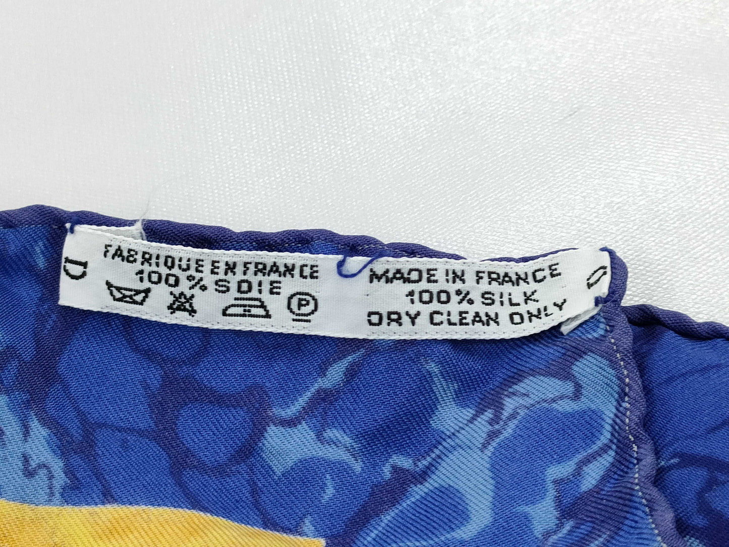 HERMES Carre Blue Scarf