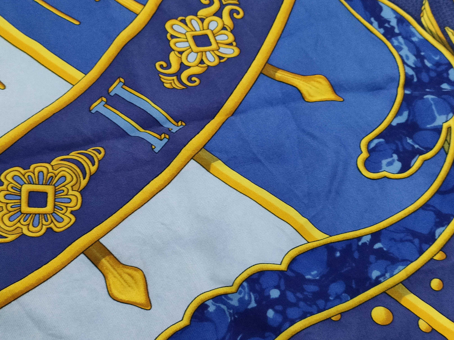 HERMES Carre Blue Scarf
