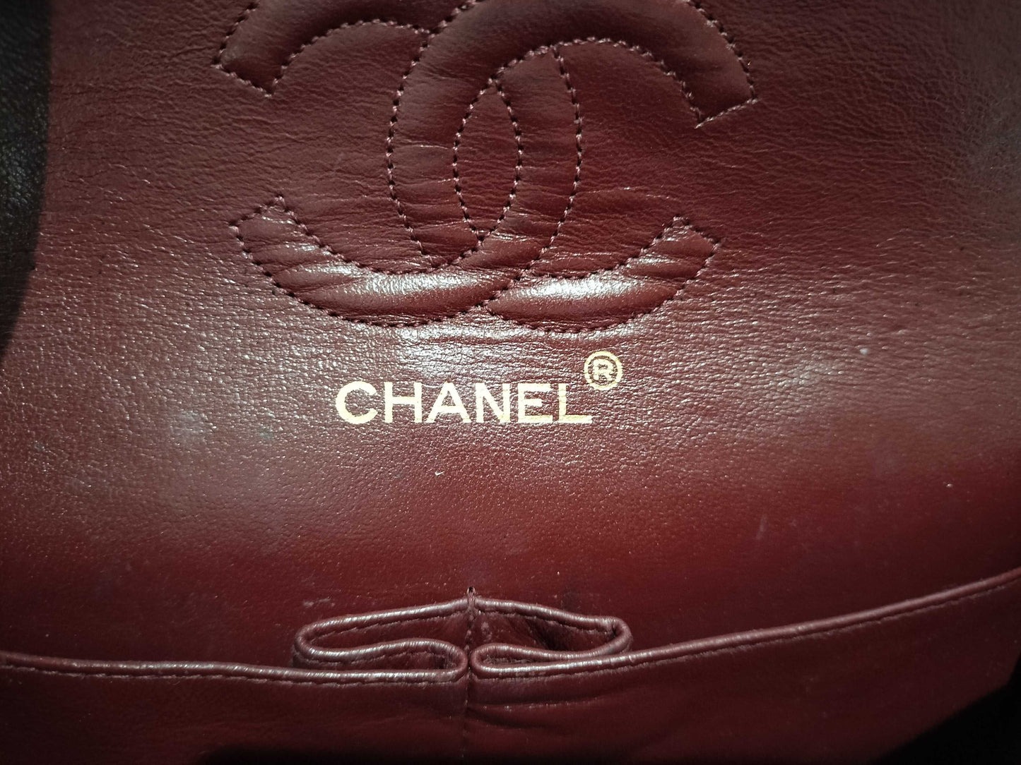 CHANEL Lambskin Double Flap Matelasse Chain Shoulder Bag