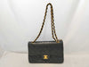 CHANEL Lambskin Double Flap Matelasse Chain Shoulder Bag