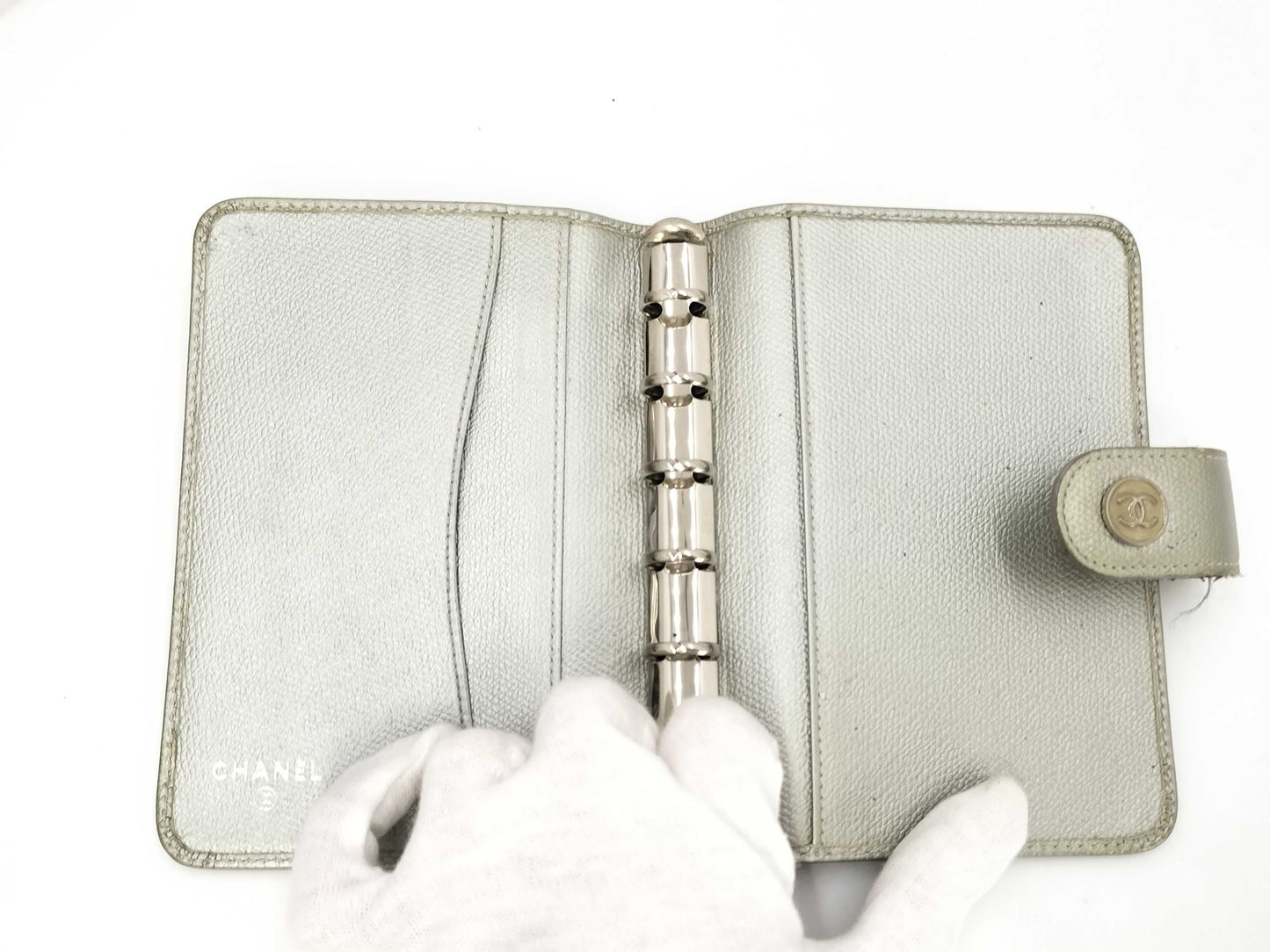 CHANEL Silver Notebook Cover