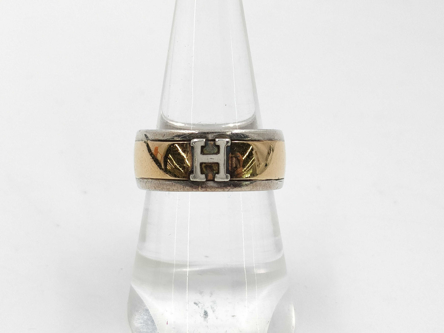 HERMES 750/925 H logo combination ring 9.1g ring
