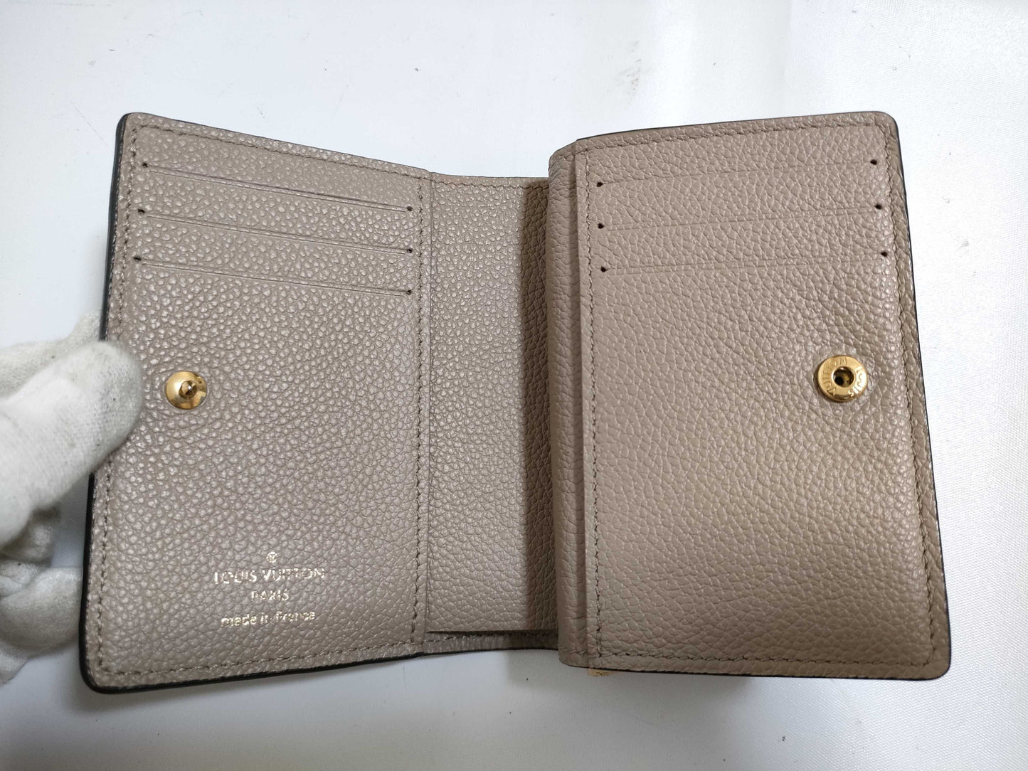 LOUIS VUITTON RFID Verified SP6210 Monogram Empreinte Portefeuille Claire Empreinte Tourterelle M80152 Wallet