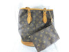LOUIS VUITTON DK0068 Monogram M42238 Bucket PM Tote Bag with Pouch