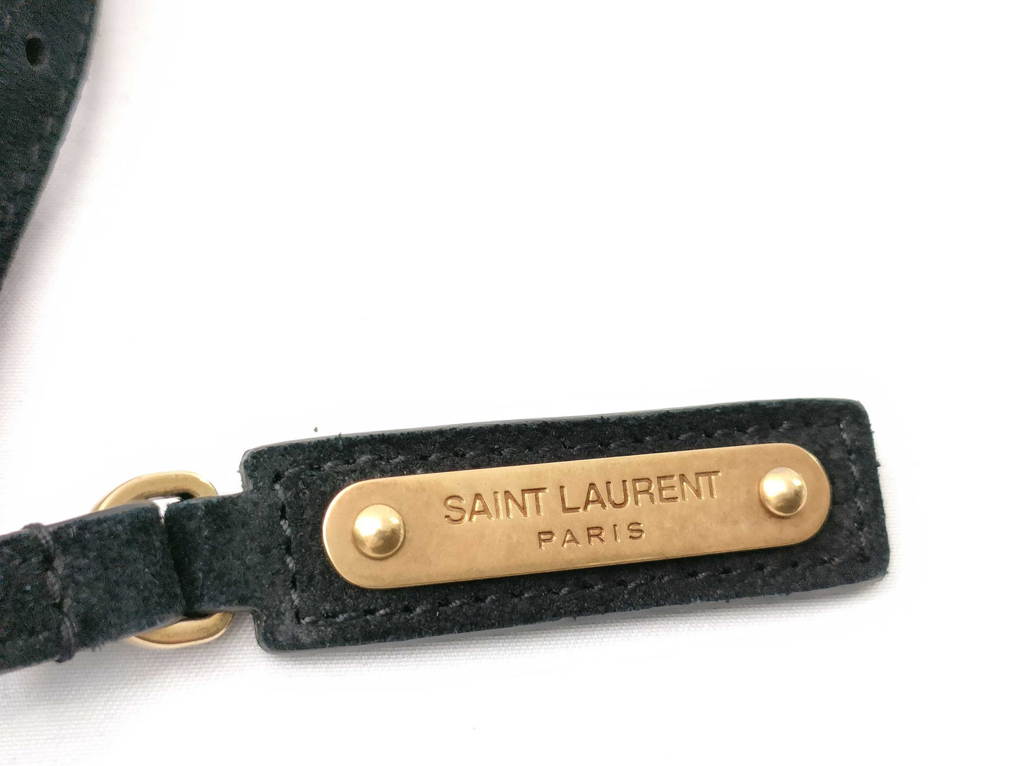 Yves Saint Laurent Suede Rhinestone Fringe Shoulder Bag