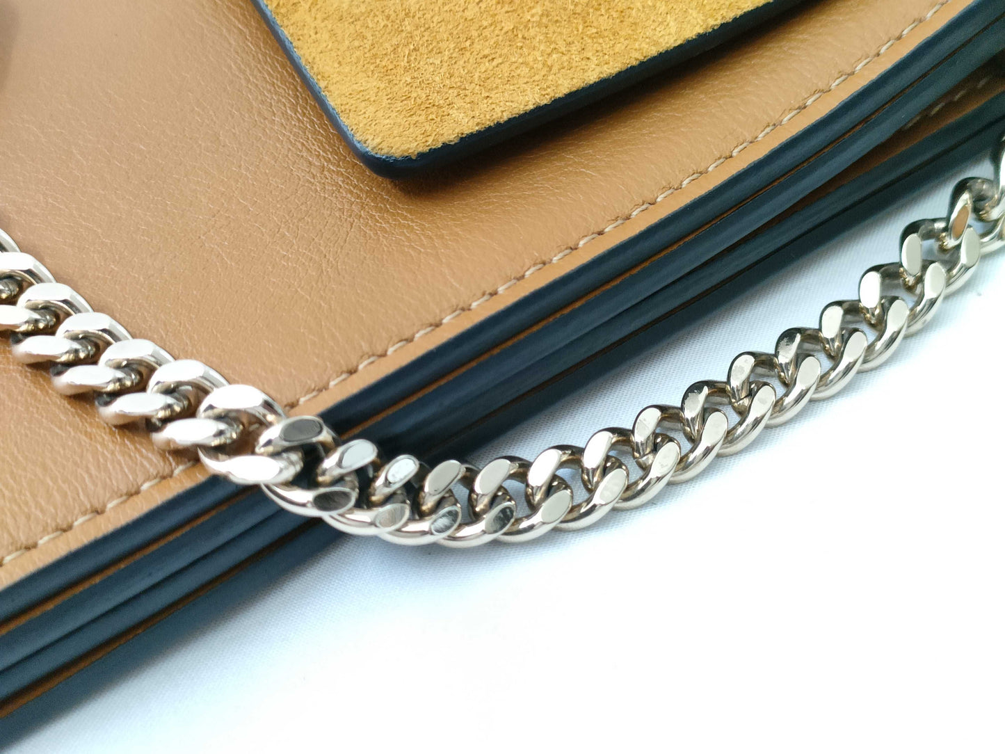 Chloe Faye Suede and Leather Shoulder Bag