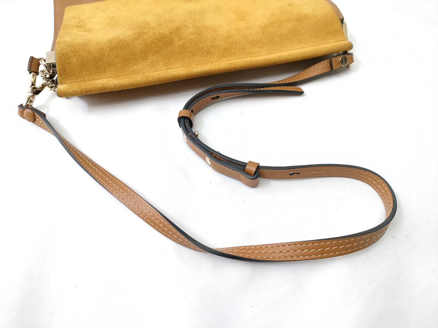 Chloe Faye Suede and Leather Shoulder Bag