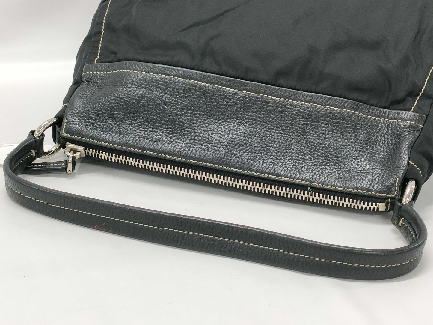 PRADA nylon and leather one-shoulder shoulder bag