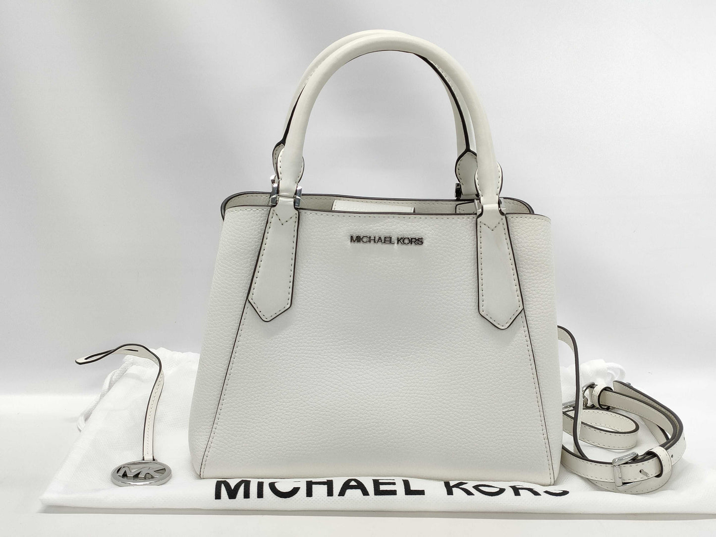Michael Kors Michael Cole 2-Way Bag White Handbag