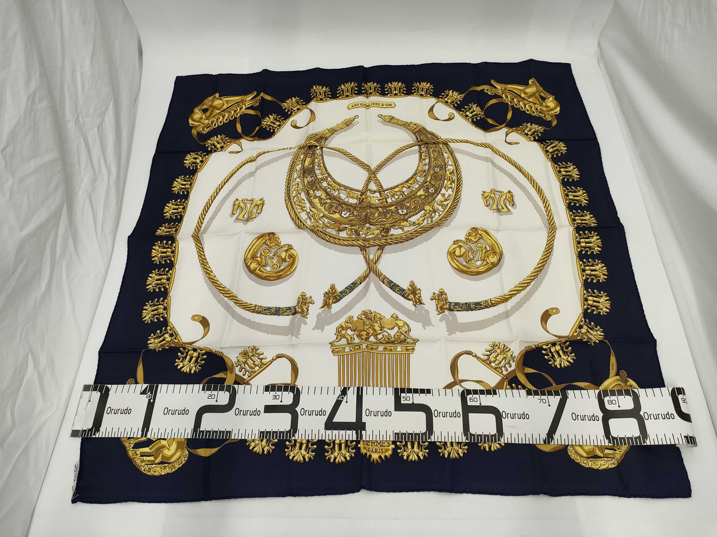 HERMES Carre Golden Knight Scarf