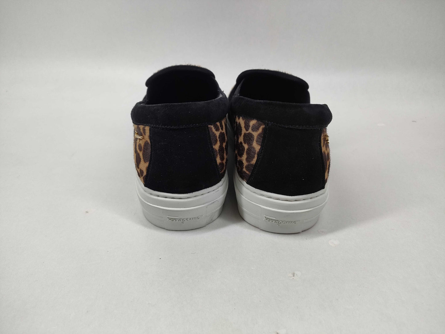 Salvatore Ferragamo Leopard Print Slip-On Shoes