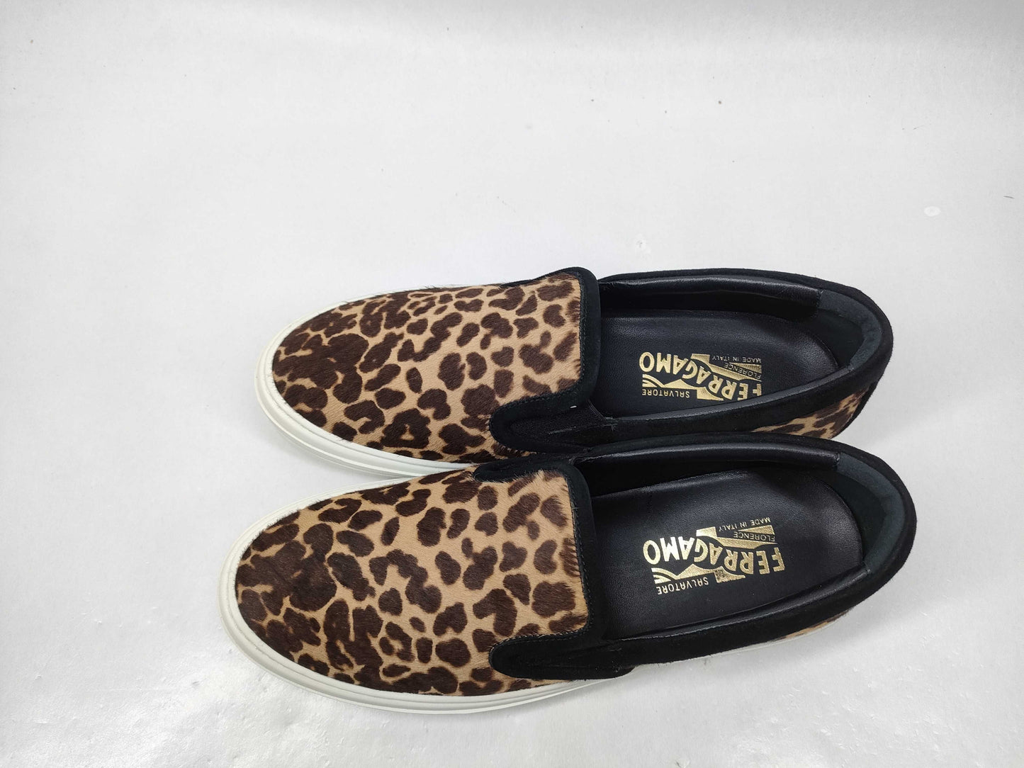 Salvatore Ferragamo Leopard Print Slip-On Shoes