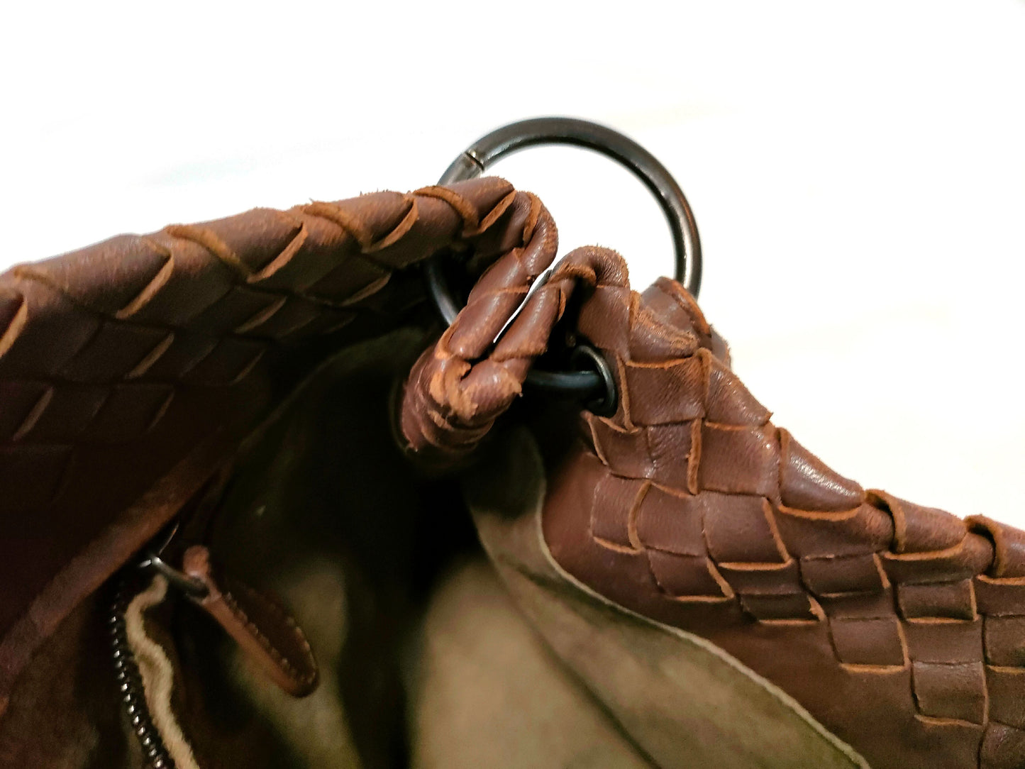 BOTTEGA VENETA Intrecciato Brown/One-Hand/Mirror Broken Handbag