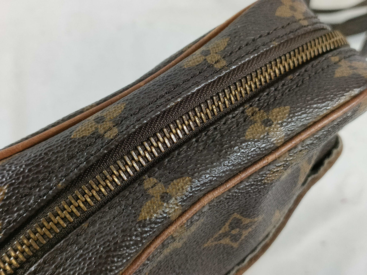LOUIS VUITTON Monogram M45266 Danube Shoulder Bag with Torn Shoulder Strap