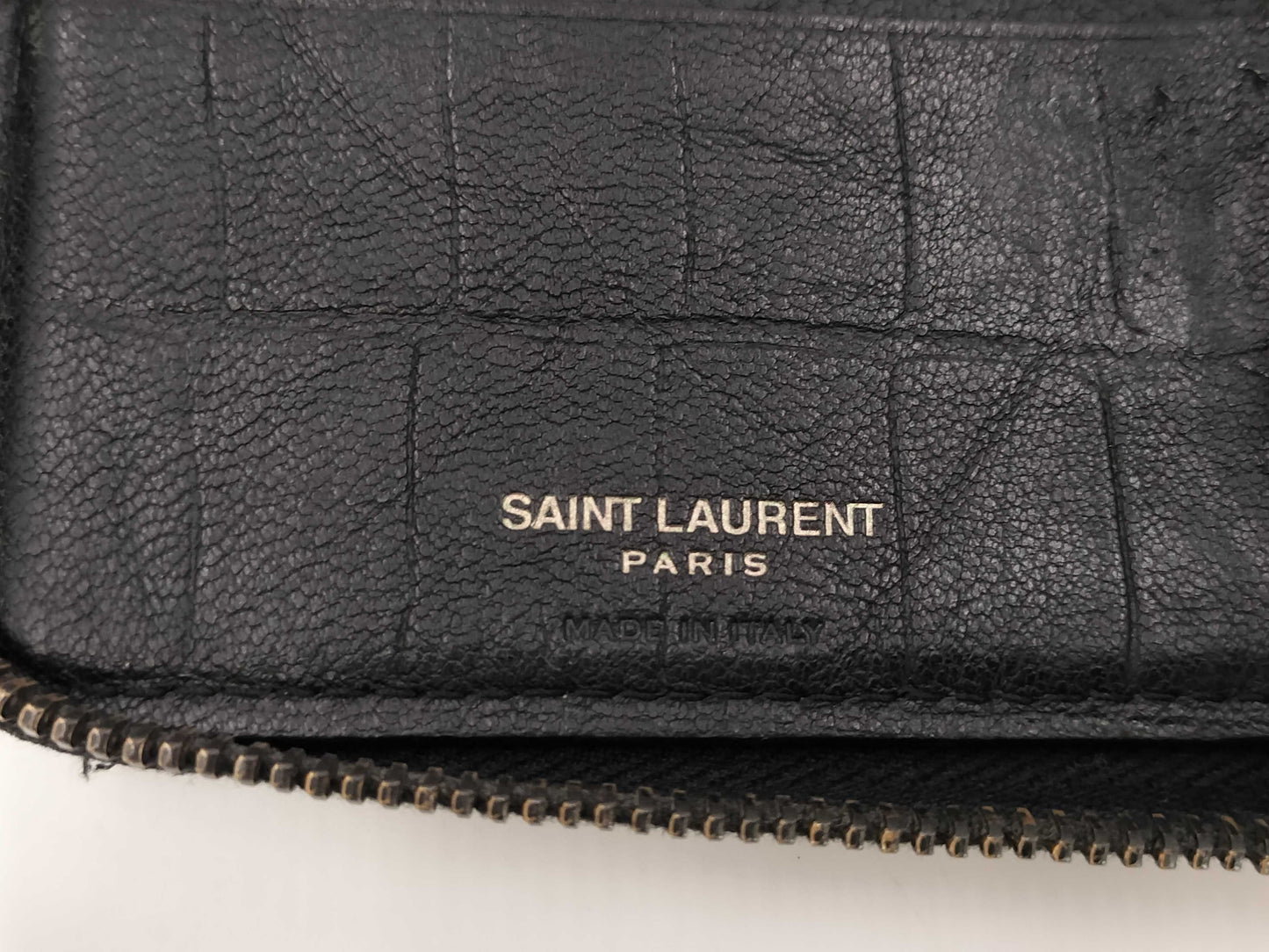 Yves Saint Laurent Embossed Long Wallet