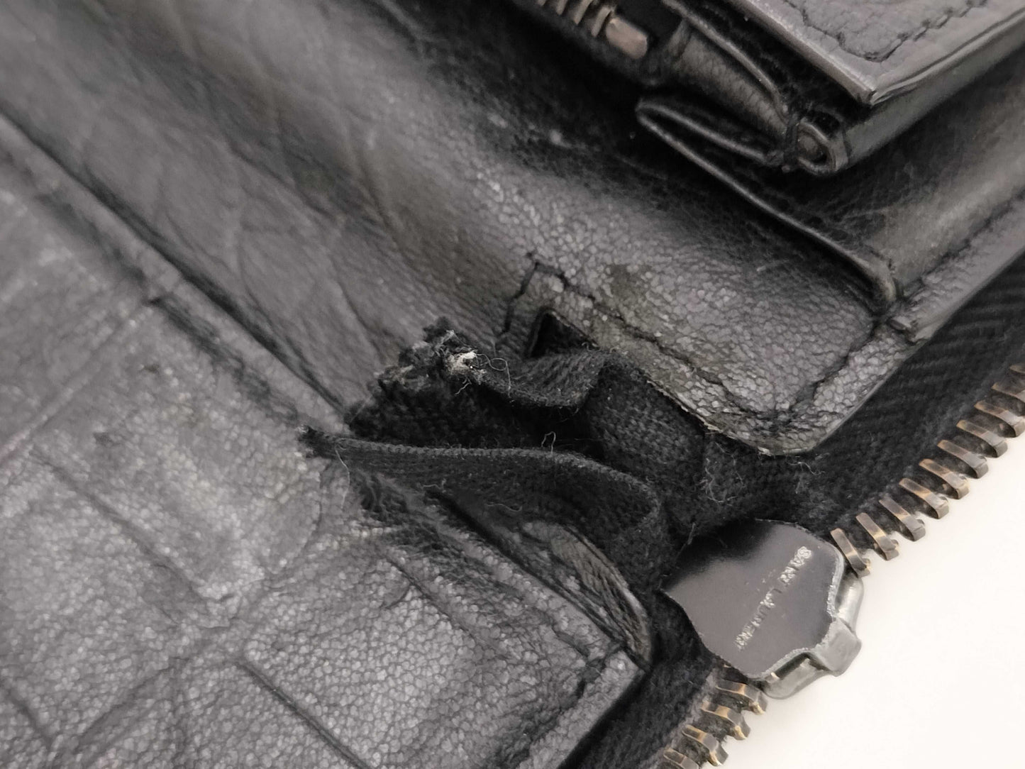 Yves Saint Laurent Embossed Long Wallet