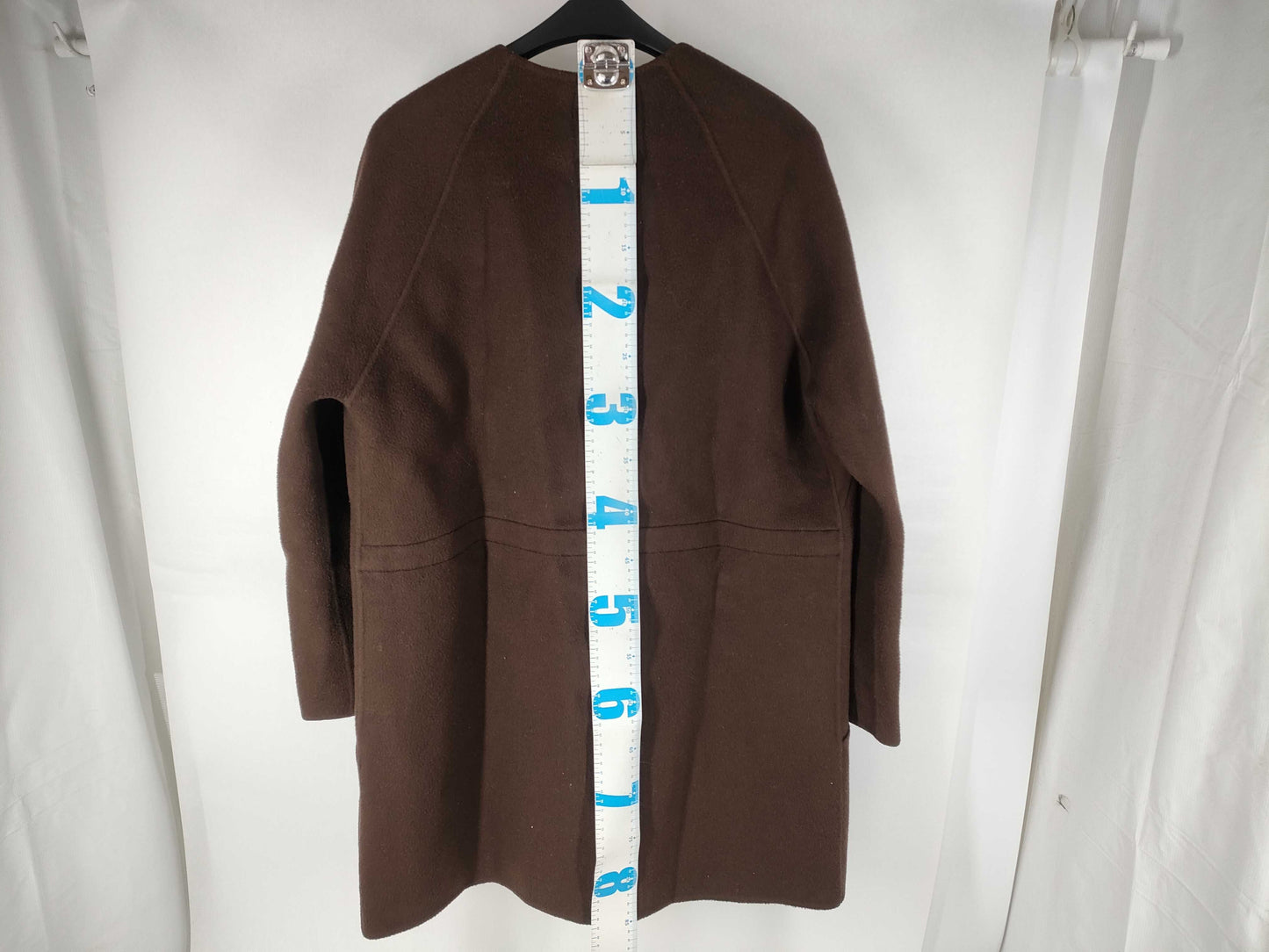 theory cashmere/wool/zip-up/collarless coat