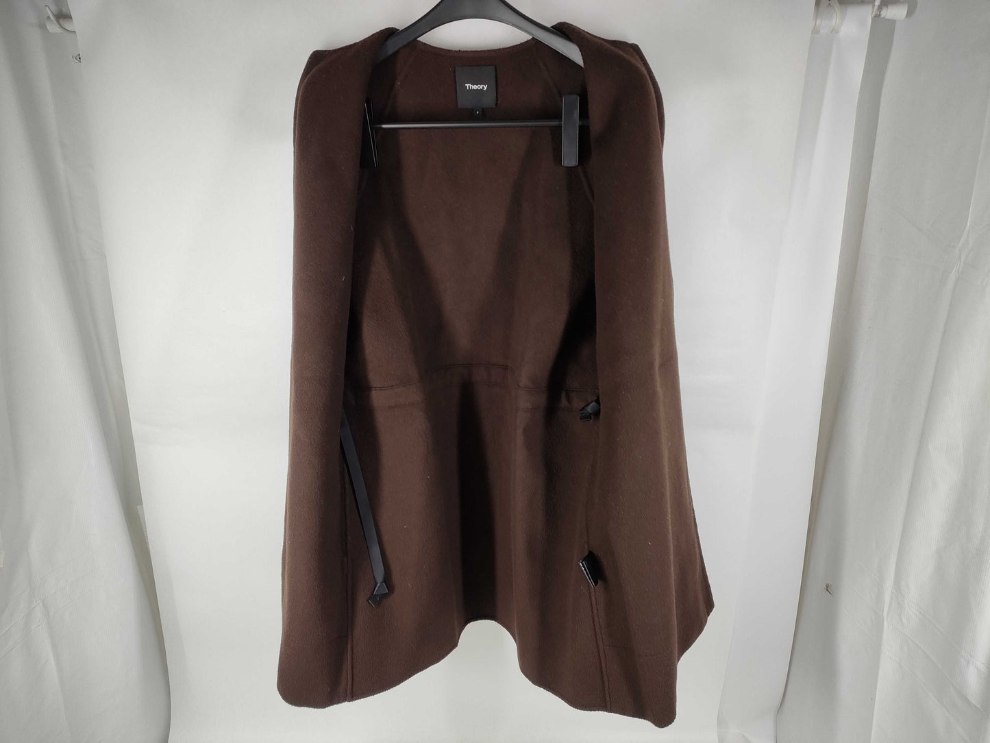 theory cashmere/wool/zip-up/collarless coat