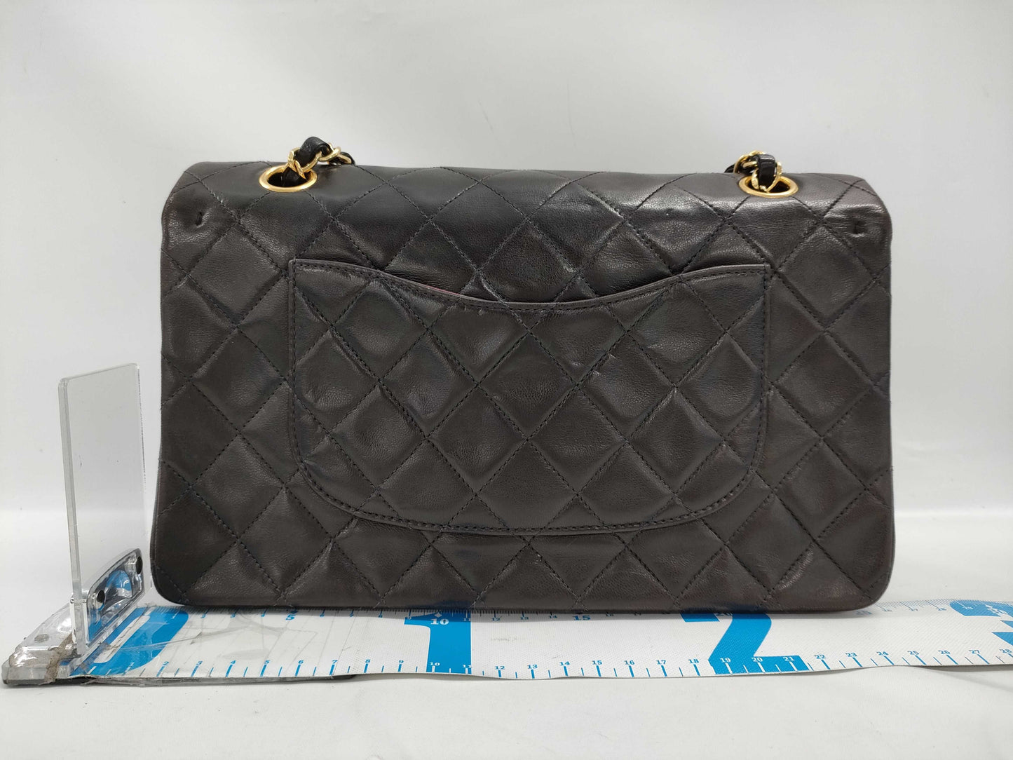 CHANEL Lambskin Matelasse Chain Shoulder Bag with Double Flap, Size 25, No. 4