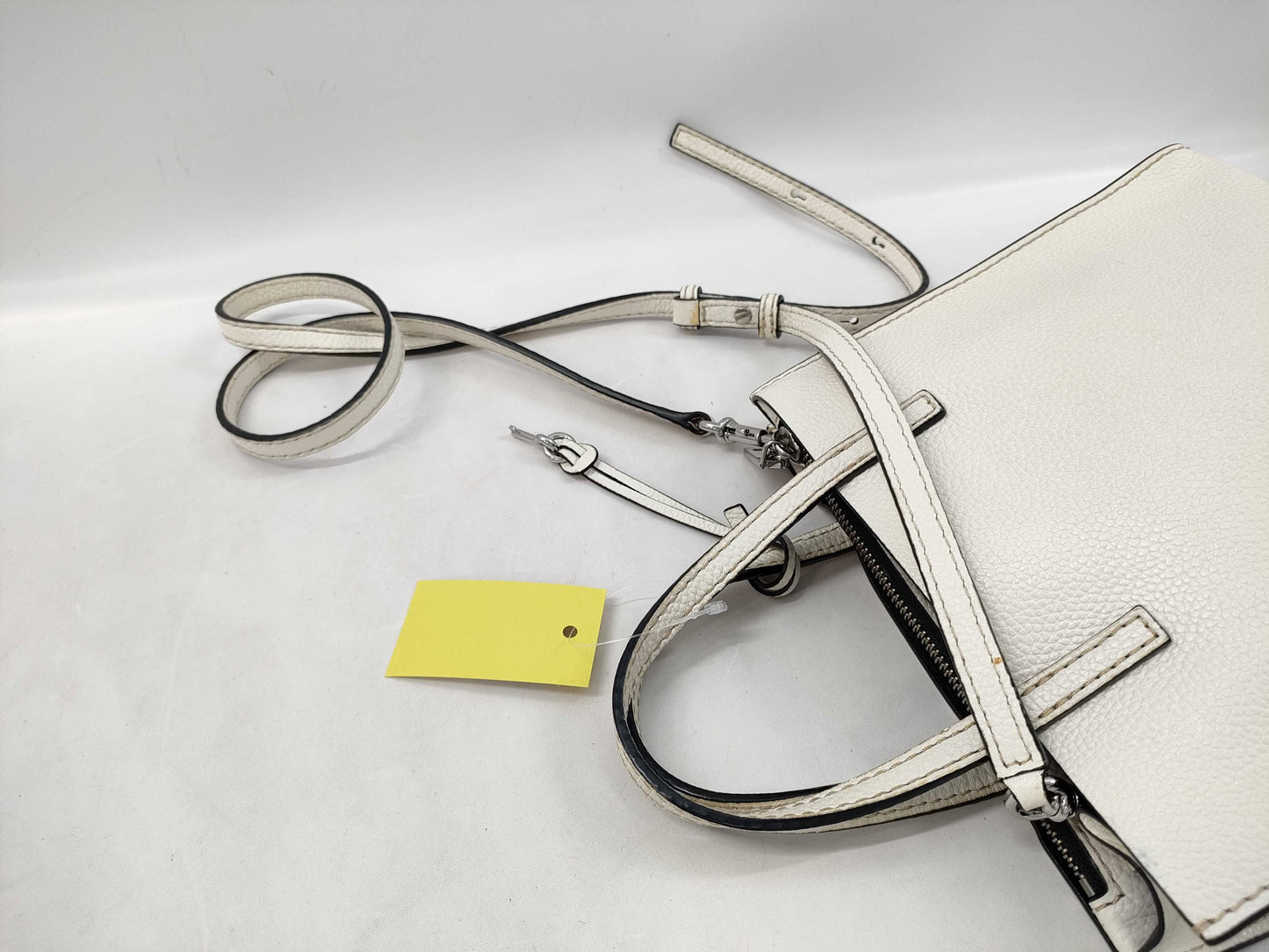 MARC JACOBS Leather 2-Way Tote Bag White Handbag
