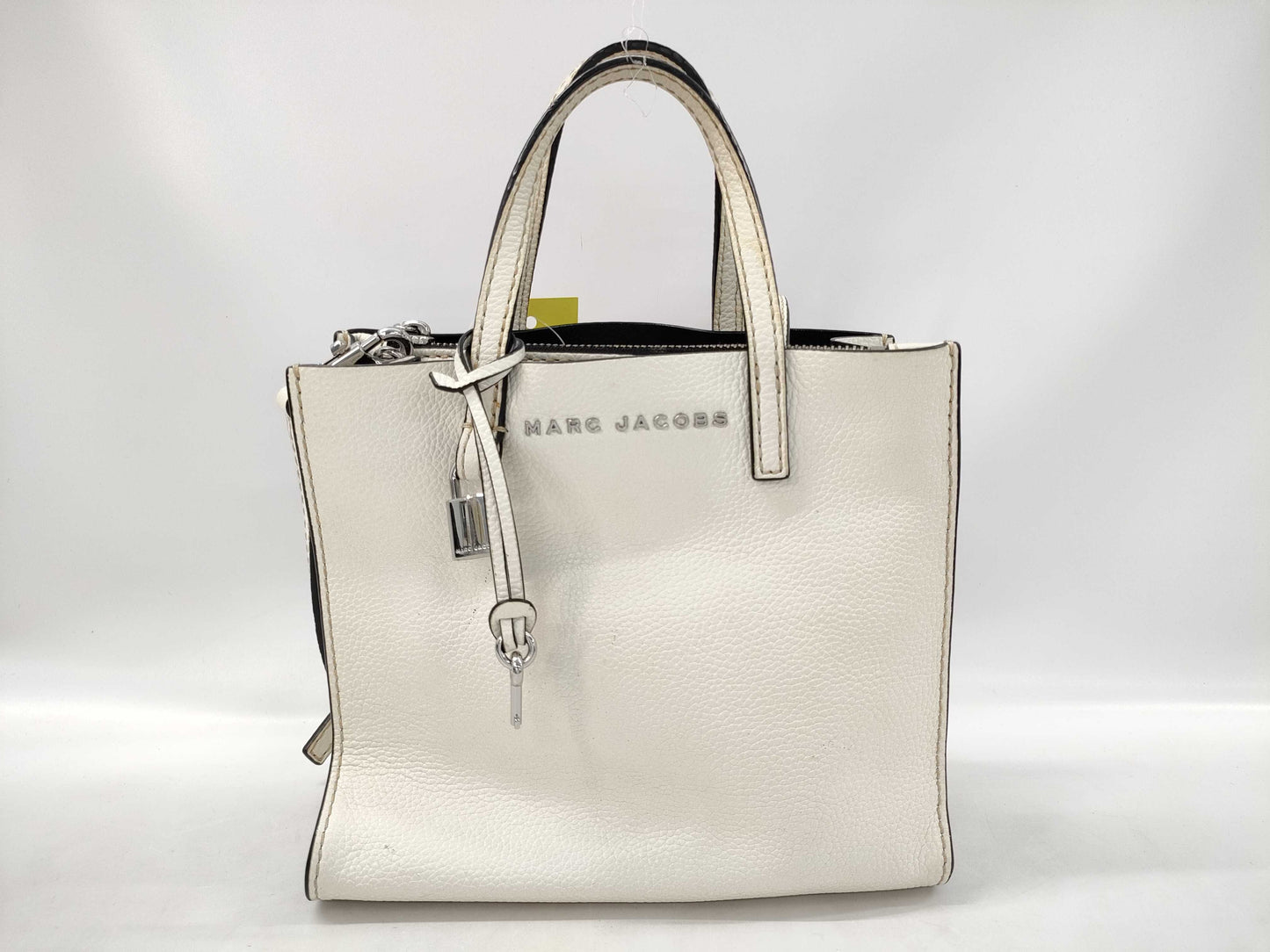 MARC JACOBS Leather 2-Way Tote Bag White Handbag