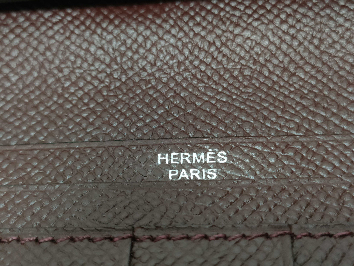 HERMES Engraved A Bearn Souffle Raisin A Wallet