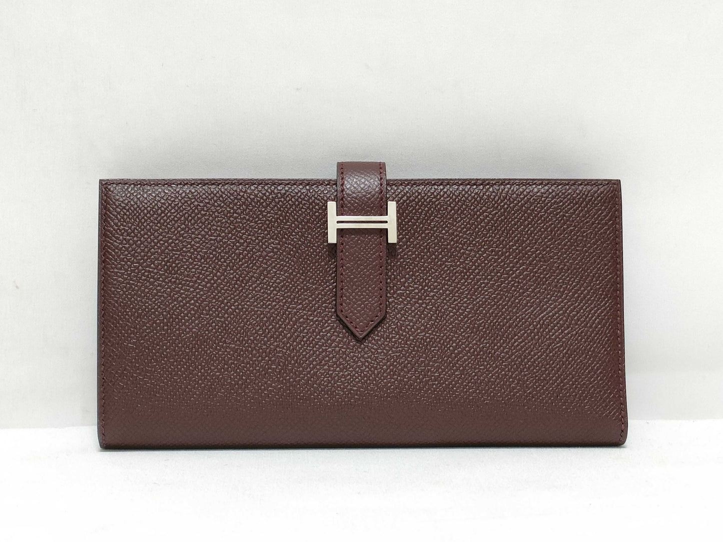 HERMES Engraved A Bearn Souffle Raisin A Wallet