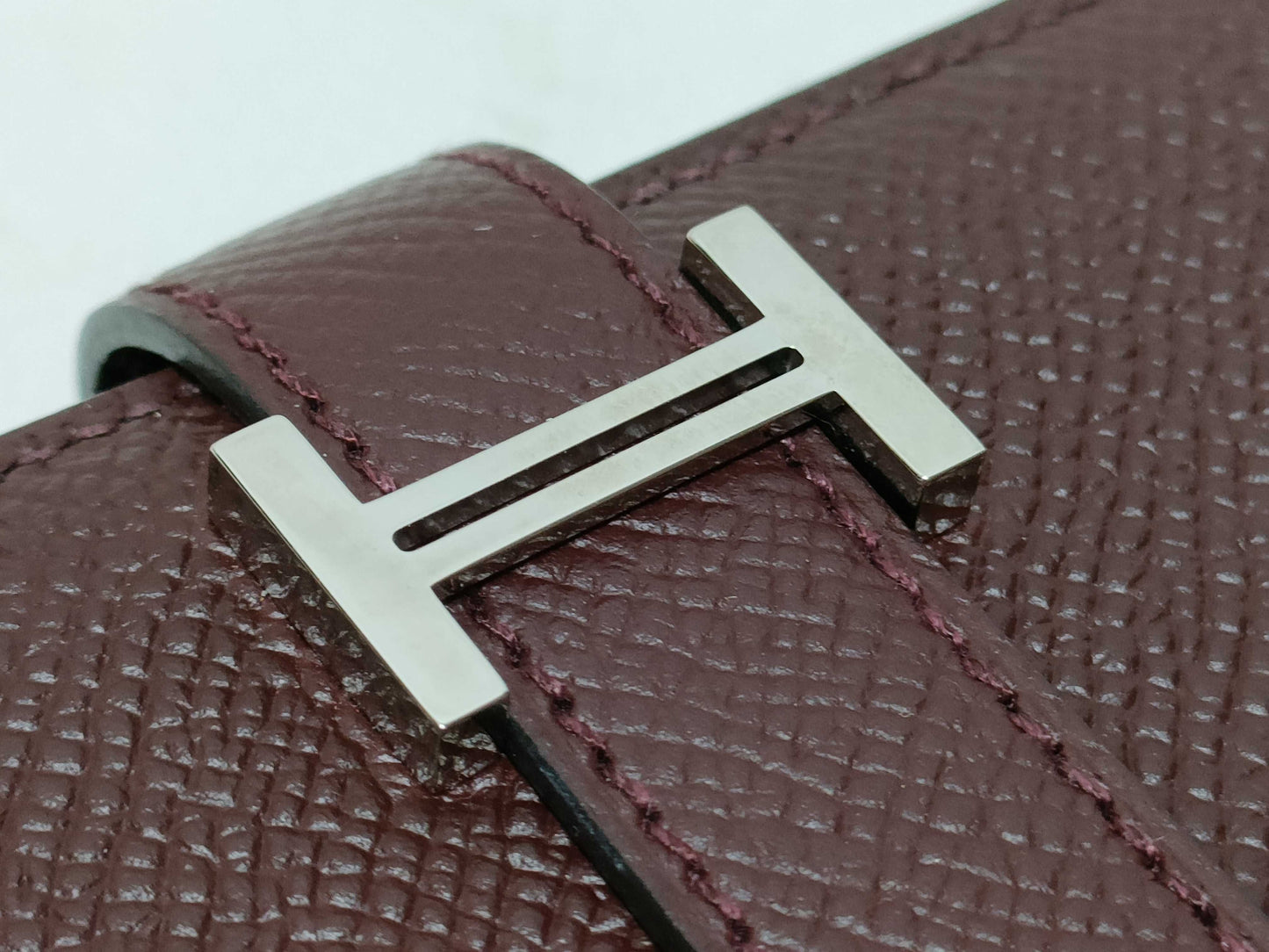HERMES Engraved A Bearn Souffle Raisin A Wallet