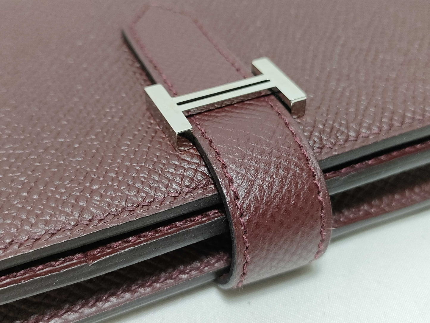 HERMES Engraved A Bearn Souffle Raisin A Wallet