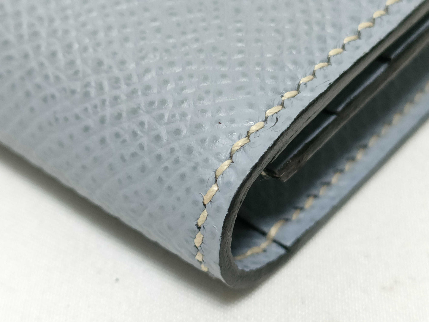 HERMES □Q Bearn Souffle Blue Glacier? Q Wallet