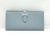 HERMES □Q Bearn Souffle Blue Glacier? Q Wallet