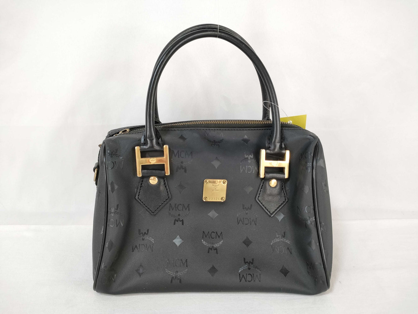 MCM Nylon x Leather Mini Boston Bag