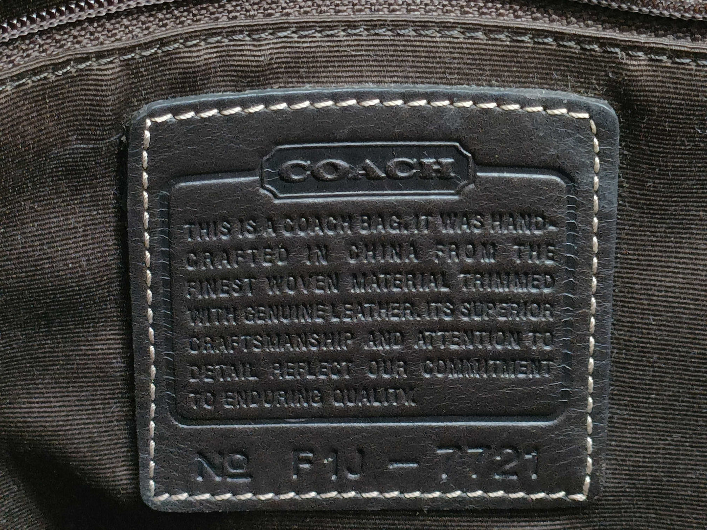 COACH Signature Suede Tote 7721 Tote Bag