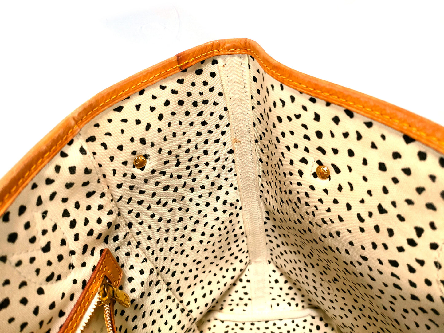 LOUIS VUITTON M40684 Monogram Neverfull Yayoi Kusama Pumpkin Dot Tote Bag