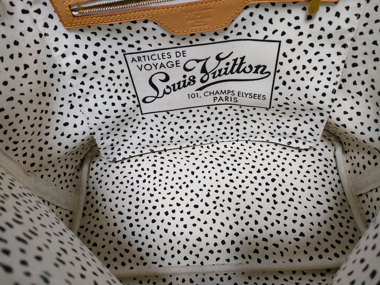 LOUIS VUITTON M40684 Monogram Neverfull Yayoi Kusama Pumpkin Dot Tote Bag