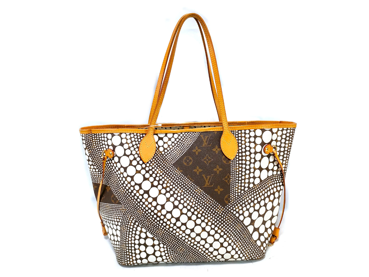 LOUIS VUITTON M40684 Monogram Neverfull Yayoi Kusama Pumpkin Dot Tote Bag