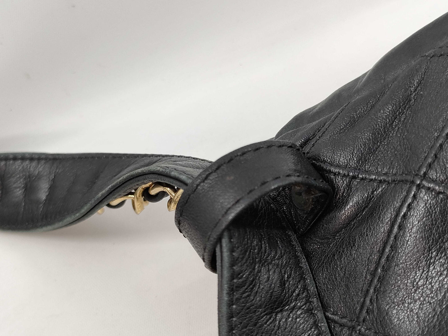 CHANEL Bicolor Lambskin Waist Pouch Shoulder Bag