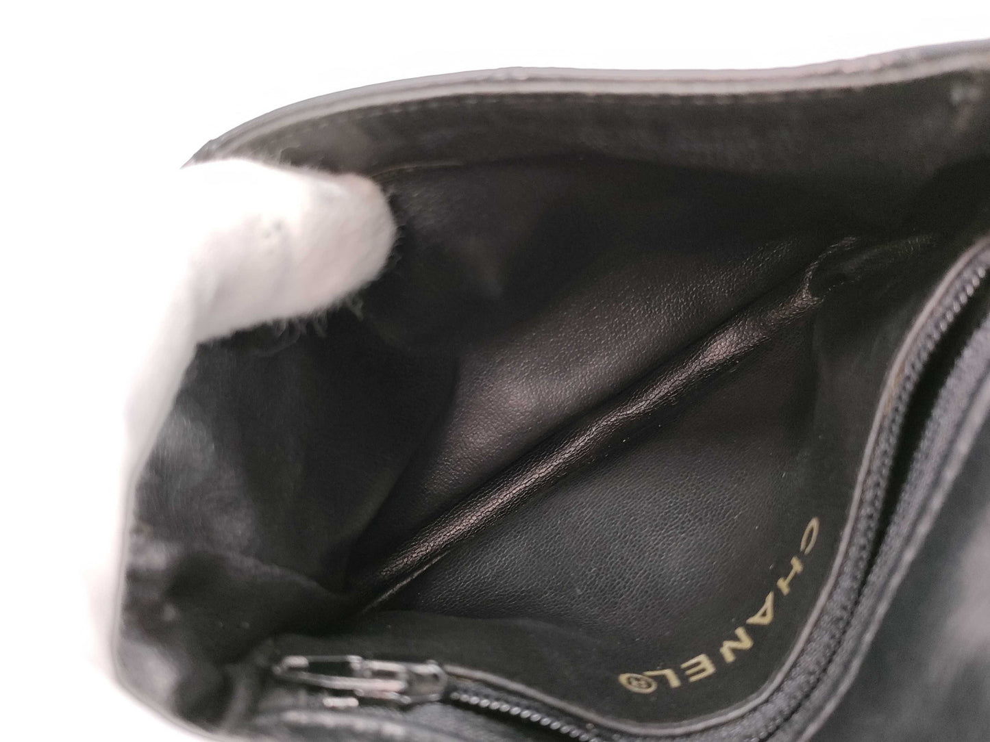 CHANEL Bicolor Lambskin Waist Pouch Shoulder Bag