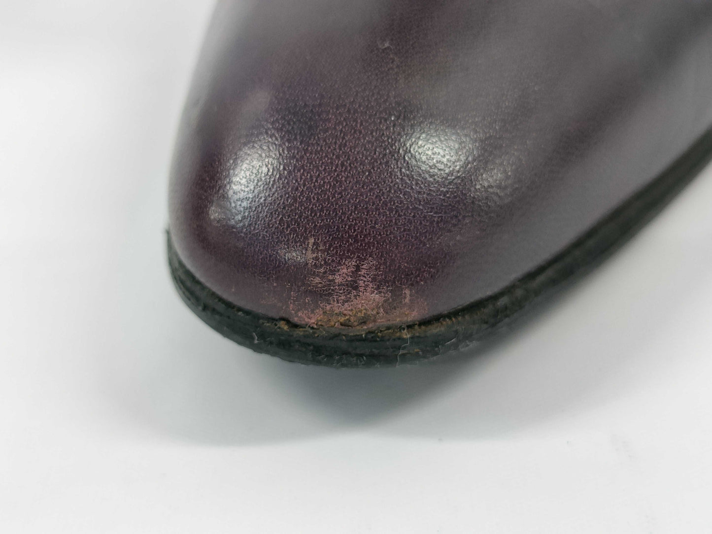 GUCCI Leather Heel Belt Motif Purple Other Shoes